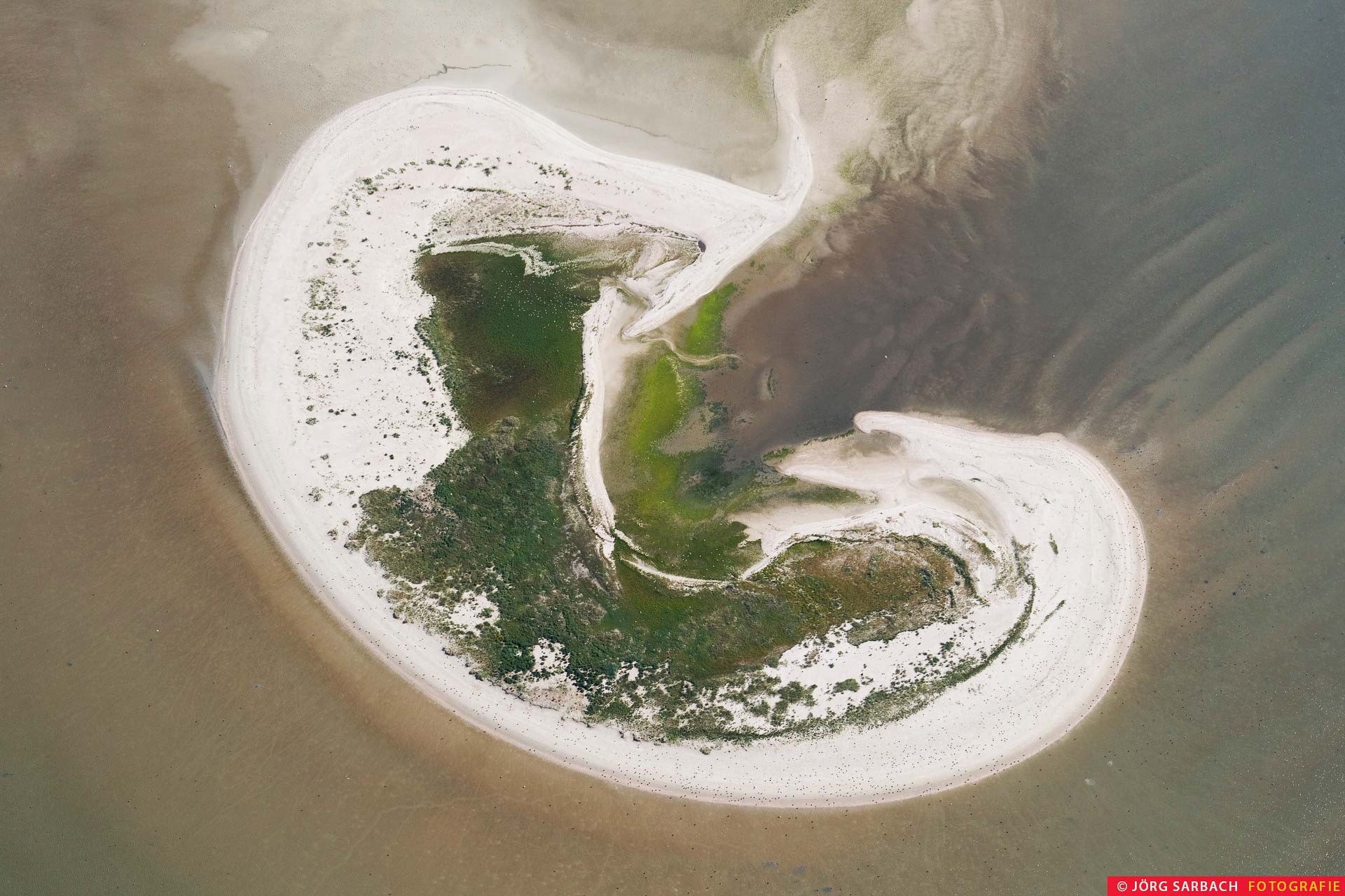 Lütje Hörn, Sandbank, Nordsee, Ostfriesland, Luftbild