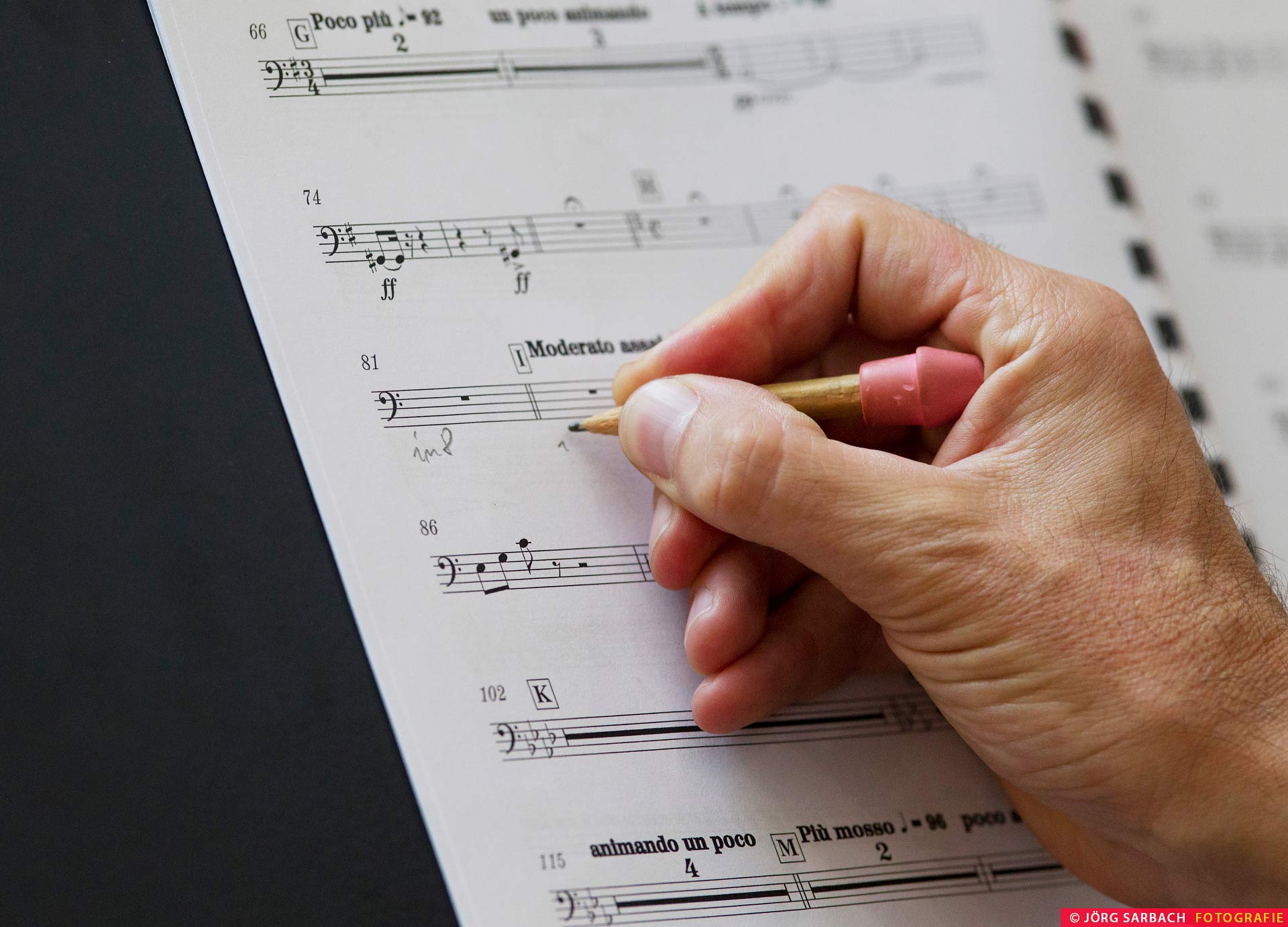 Deutsche Kammerphilharmonie Bremen, Musik, Noten, Notiz, Bleistift