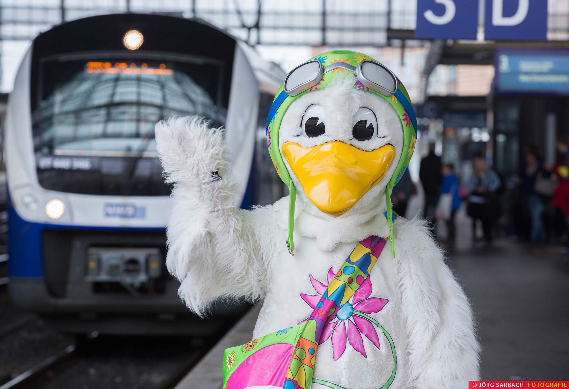 Nordwestbahn, Bahn, Zug, Promotion, Maskottchen, Piet, Landesgartenschau