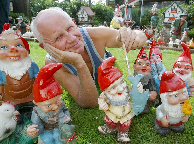 Garten, Gartenzwerge, deutsch, Hobby, Mann
